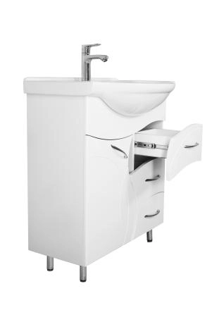 Тумба Style Line Амелия 75 (3 ящ.) с раковиной Байкал 75