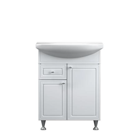 Тумба с раковиной напольная RedBlu by Damixa Palace One M41-FSX0653WG-WCC065 белый глянцевый