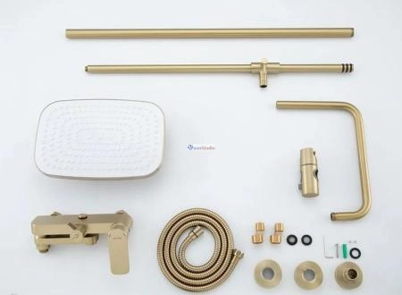 Душевая система Gappo G2448-3 сатин золотой с изливом