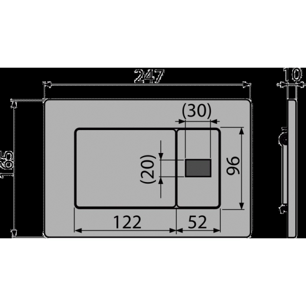 Кнопки смыва AlcaPlast M279S сенсорная Antivandal