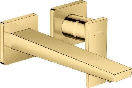 Hansgrohe 32526990 Metropol Смеситель для раковины 225 мм, настенный, полированное золото