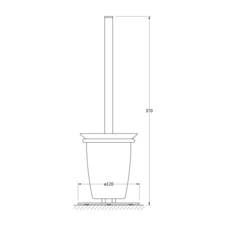 Держатель с туалетным ершом напольный матовое стекло;  ARTWELLE Harmonie AWE 004 хром