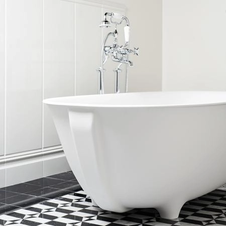 Devon&Devon Dove Ванна отдельностоящая, 170.5х85 см, из White tec plus, на ножках, с донным клапаном, цвет: белый