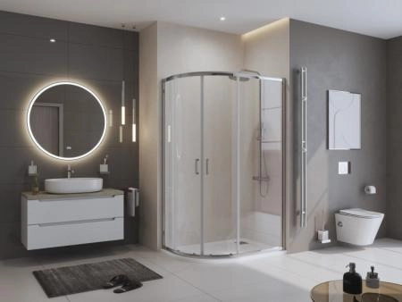 Душевой поддон BelBagno 120x80 искусственный камень белый асимметричный TRAY-MR-UNO-RH-120/80-550-35-W-L-CR