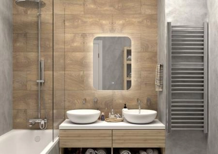 Зеркало Континент Burzhe medium 500x700 ЗЛП2287 с подсветкой