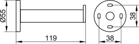 Держатель запасного рулона Keuco Plan 14963010000 хром