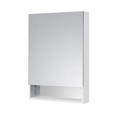 Roca The Gap Original Зеркальный шкаф 60x12.9x85см, с LED-светильником, блоком с розеткой, цвет: белый
