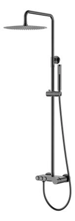 Стойка для душа Boheme STICK Gun Metal c ручкой DIAMOND 128-GM