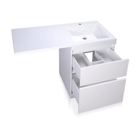 Тумба напольная Style Line Даллас 120, Люкс белая, PLUS