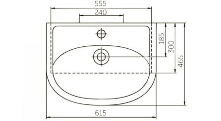 Раковина Rosa Уют 55 SD-00000065