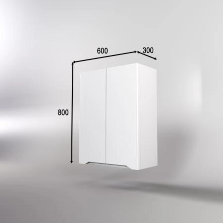 Подвесной Шкаф Style Line Марелла мини 600 Люкс антискрейтч белый матовый, PLUS