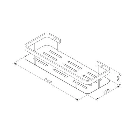 Полка для душа AM.PM Sense L A7453100 хром 34 см