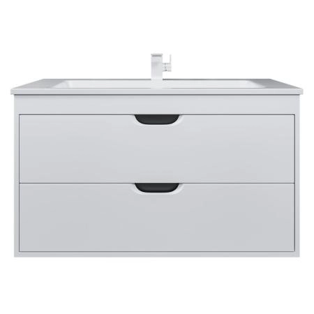 Тумба под раковину для ванной Uperwood Modul 100 см, подвесная, матовая, белая/графит