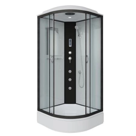 Душевая кабина Niagara NG-6701-14F 900х900х2150 средний поддон 26см стекло прозрачное черные профиля