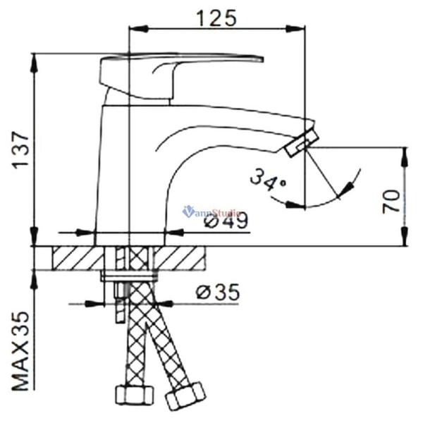 Смеситель для раковины Frap F1066 хром