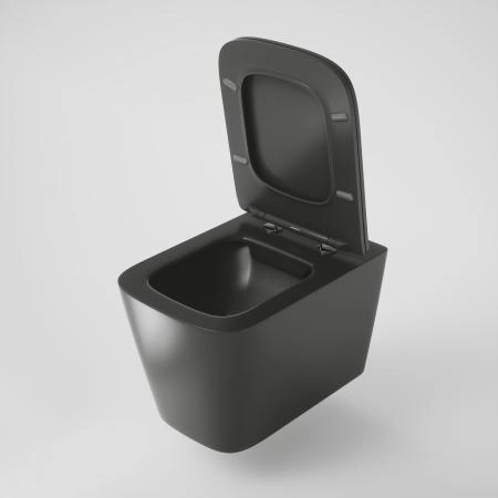 Унитаз Grossman GR-4441BMS (520*360*370) подвесной безободковый с тонкой крышкой, черный матовый