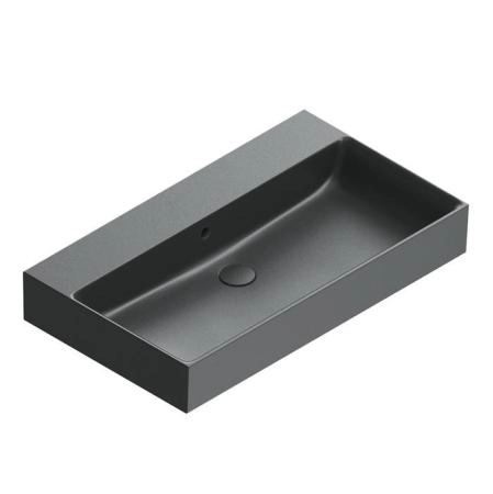 Catalano Premium Раковина 80x47см, без отв., цвет: черный матовый