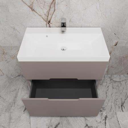 Тумба с раковиной Style Line Матис 80 ЛС-00002439 напольная под ASTI 80 (2 ящика) ТАУП ТЁМНЫЙ ЭМАЛЬ