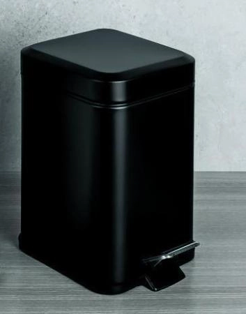Ведро Colombo Black&White B9210.NM мусорное с педалью 3л.,сталь, чёрный матовый