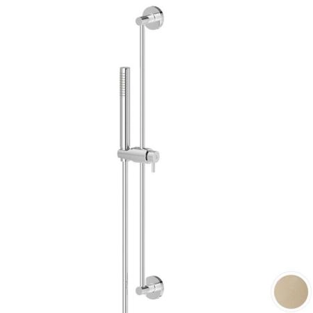 Newform Shower set Душевой гарнитур: штанга, ручной душ из латуни, шланг 150 см, цвет: gold satin