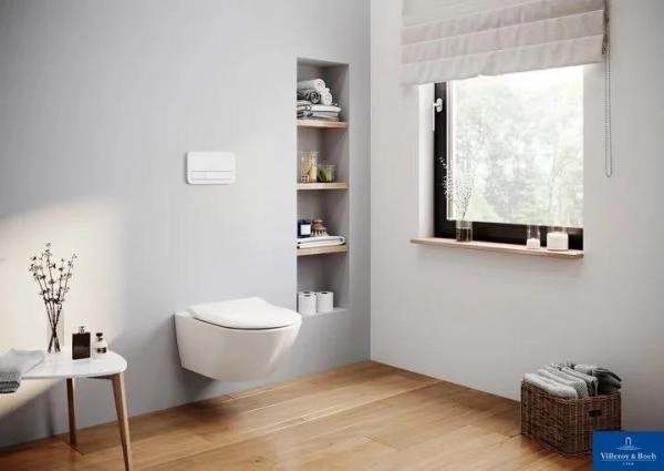 Унитаз Villeroy&Boch SUBWAY 2.0 5614R201 (5614R001+9M78S101) подвесной с сиденьем