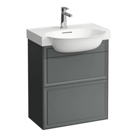 Laufen New Classic Тумба с раковиной, 57.5x31.5x67.5см, 2 ящика, подвесная, цвет: серый