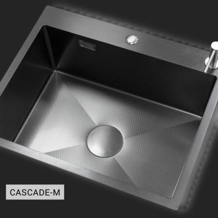 Мойка кухонная Esbano CASCADE-M 600х500х230 оружейная сталь PVD покрытие