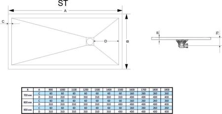 Поддон для душа RGW STone Tray 16152012-02 100х120 см (литьевой мрамор)