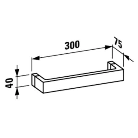 Laufen Kartell Полотенцедержатель 30см, подвесной, цвет: белый