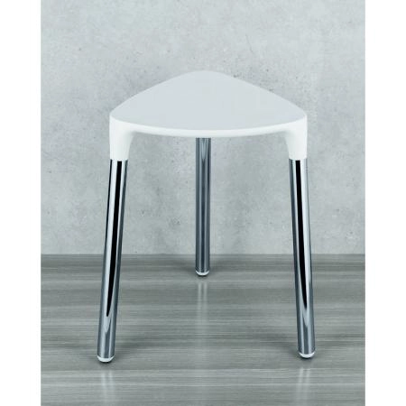 Табурет Colombo Black&White B9988.EPB ,сталь;сиденье экокожа,цвет белый