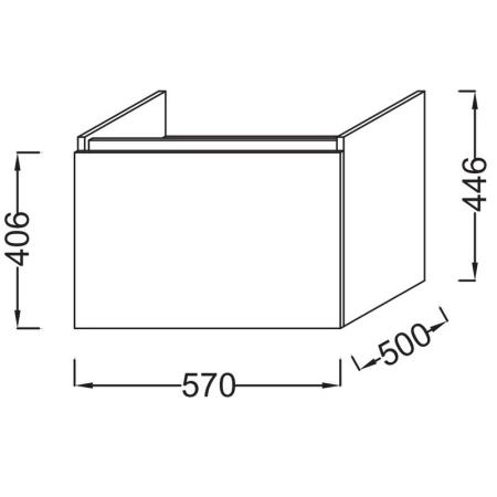 Тумба под раковину Jacob Delafon PARALLEL EB514-E10 57 см цвет квебекский дуб