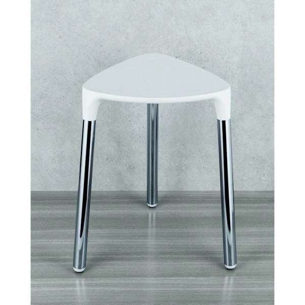 Табурет Colombo Black&White B9988.EPB ,сталь;сиденье экокожа,цвет белый