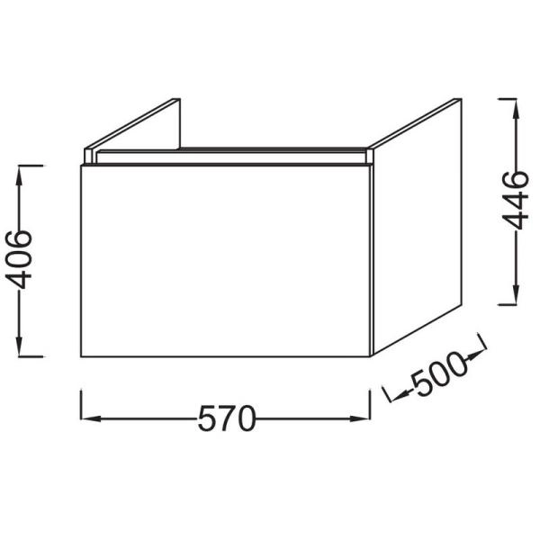 Тумба под раковину Jacob Delafon PARALLEL EB514-E10 57 см цвет квебекский дуб