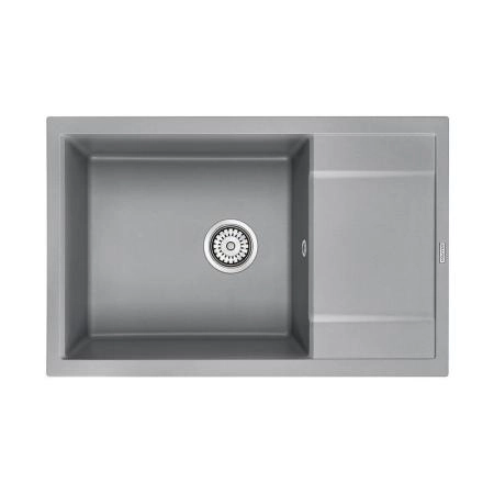 Кухонная мойка Paulmark VERLASS PM317850-GRM серый металлик кварцевая