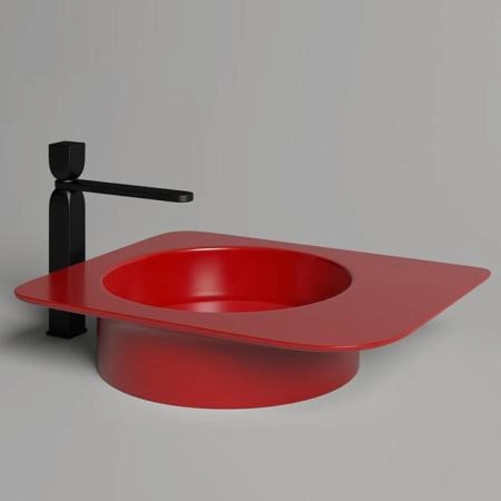 Salini Ninfea Раковина накладная 54.5х44.7х12cм, без отв., без перелива, S-Stone, цвет: RAL3002 матовый