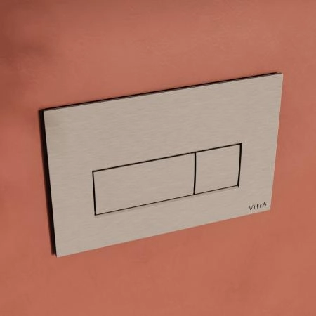 Кнопка смыва для инсталляции VitrA Root Square  740-2395 брашированный никель двойный смыв