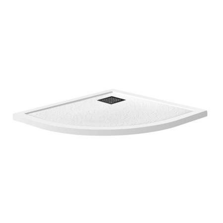 Душевой поддон BelBagno 90x90 искусственный камень чёрный матовый полукруг TRAY-MR-UNO-R-90-550-35-NERO-CR
