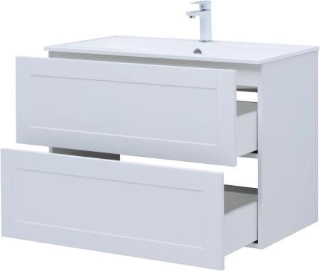 Тумба под раковину Aquanet Терра 90 белый матовый