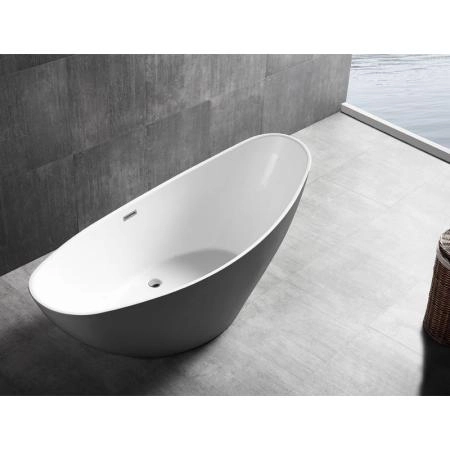 Акриловая ванна ABBER AB9233G 184x79x77 овальная, серый цвет