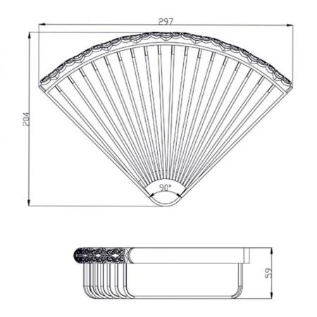 Полка угловая ZORG (AZR U-2 SL) серебро