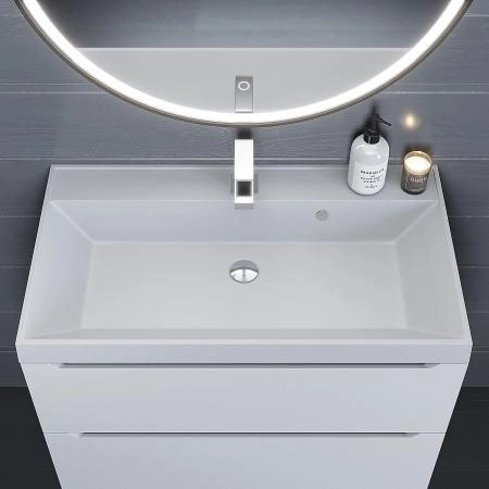 Раковина кварцевая Uperwood Classic Quartz 80 см, белая матовая, жасмин