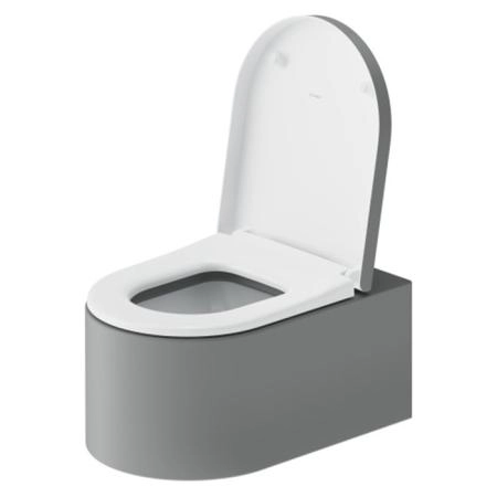 Duravit Millio Унитаз подвесной, 37х57см.,  декор "Smooth", крепление в компл., цвет: светло-серый матовый