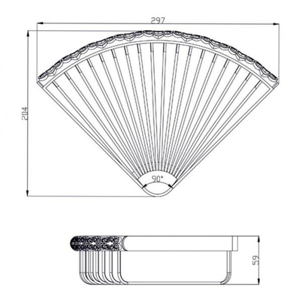 Полка угловая ZORG (AZR U-2 SL) серебро