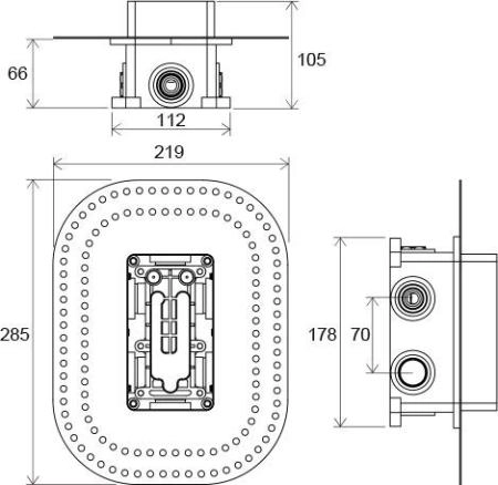 Монтажное основание Ravak X070074 для смесителей скрытого монтажа, R-box multi