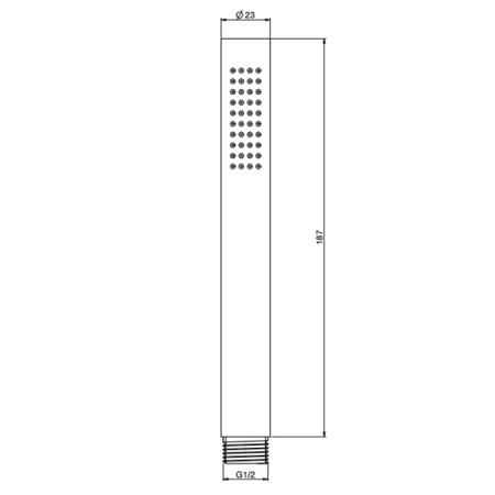 Carlo Frattini Spillo Steel Ручной душ, цвет: INOX
