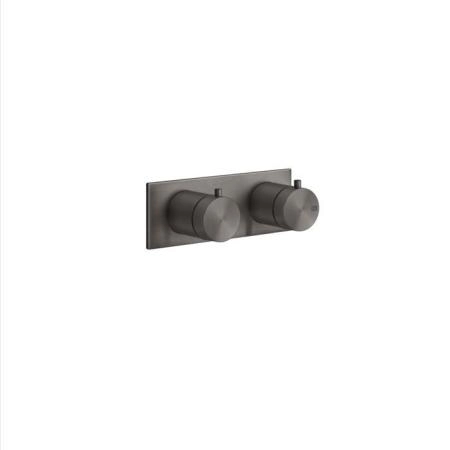 Gessi 316 Термостатический смеситель, с подключением на 3/4”, фильтр, на 3 источника, внешняя часть, цвет: brushed black metal pvd