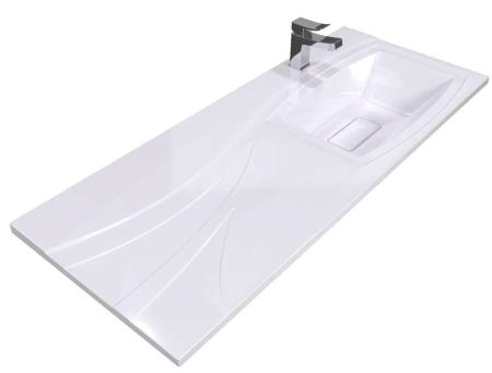 Раковина над стиральной машиной Uperwood Bon 120 см, правая, с кронштейнами