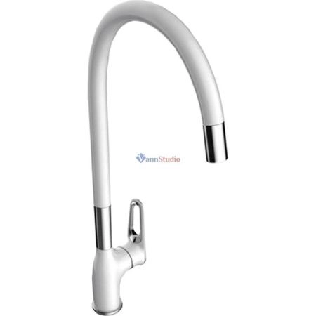 Смеситель для кухни Frap F4049 белый хром