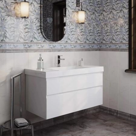 Тумба Kerama Marazzi CUBO КУБО CUB.100.2\WHT.M подвесная с ящиками 100, белая матовая