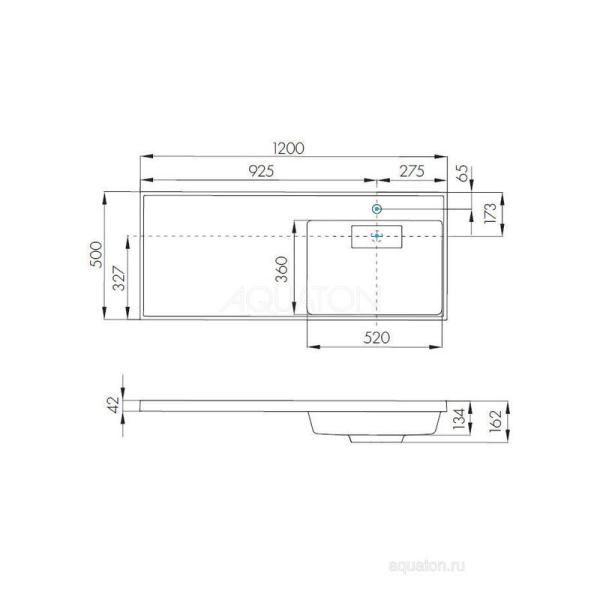 Раковина Aquaton Лондри 1200 1A72243KLH010 белая